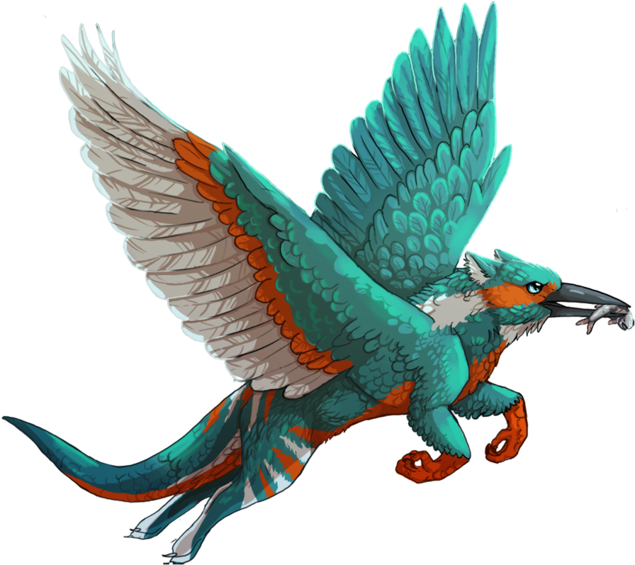 Kingfisher By Elzux On Deviantart - Origami (938x851)