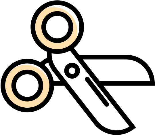 Scissors Icon Art - Circle (550x550)