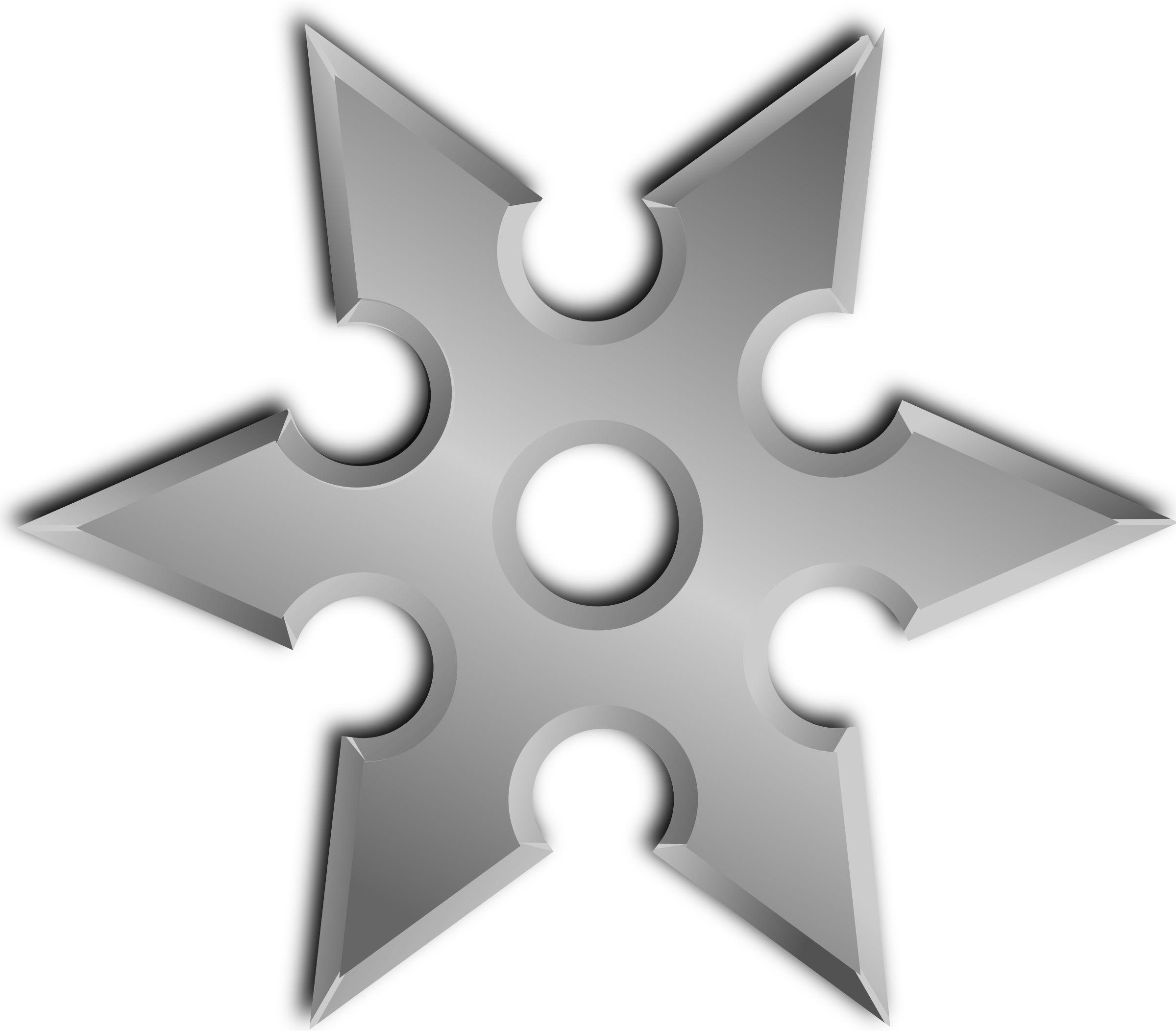 Big Image - Shuriken Clipart (2400x2104)