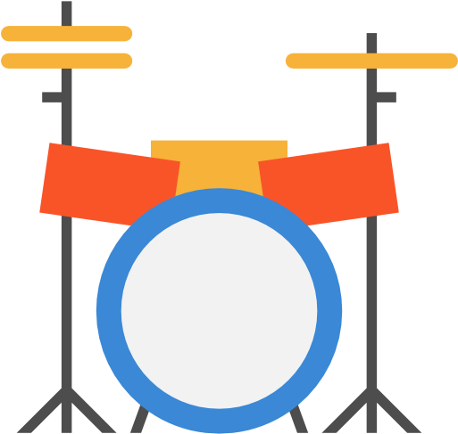 Drum Set Free Icon - Drum Icon Png (512x512)
