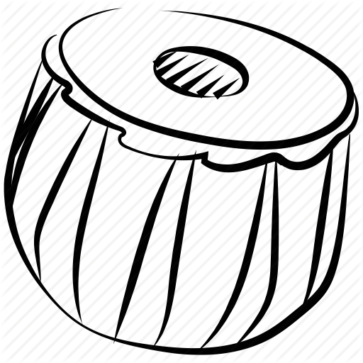 Drum Clipart Tabla - Outline Images Of Tabala (512x512)