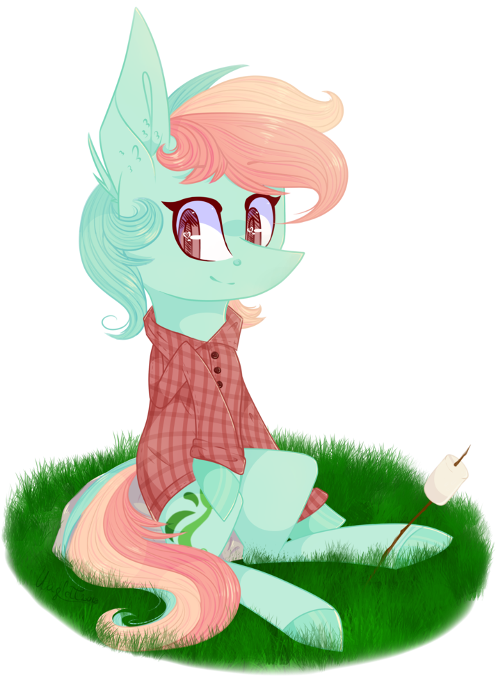 Waflett, Digital Art, Earth Pony, Food, Heart Eyes, - Illustration (719x1024)