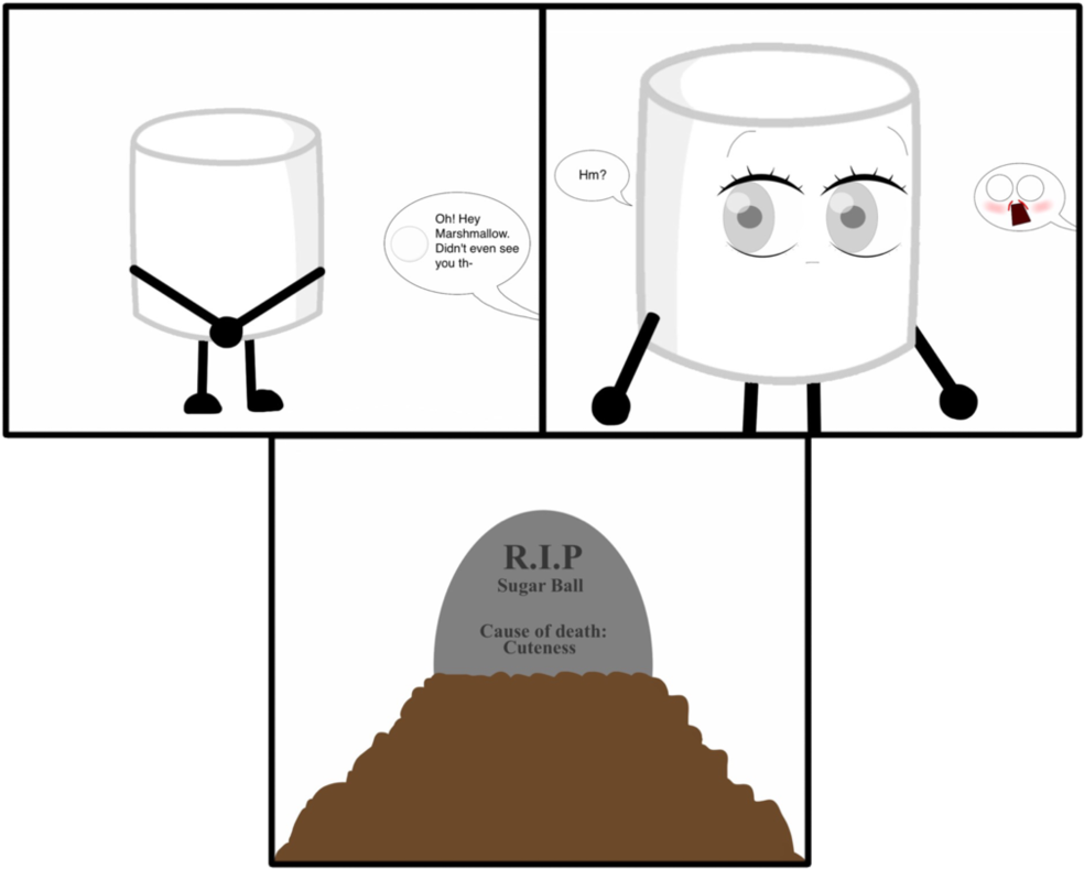 When Marshmallows Attack By Ball Of Sugar - Sugar (998x801)