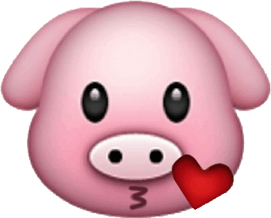 Free Cute Pig Gif - Emoji Png Pig (480x480)
