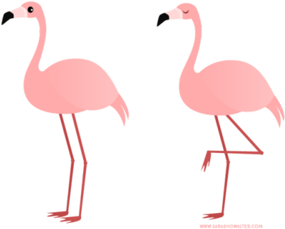Sara Draws Daily - Flamingo Clipart (500x375)