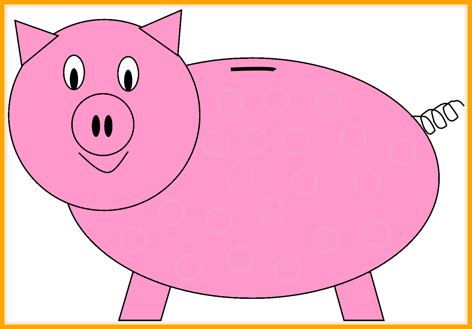 Amazing Piggy Bank Clipart Wikiclipart Of Cute Pig - Piggy Bank (1609x1123)