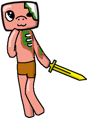 Chibi Zombie Pigman By Pickleplayer On Deviantart Rh - Art (400x640)