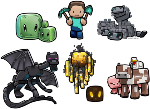 Minecraft Clipart For Walls - Poster Minecraft (500x363)