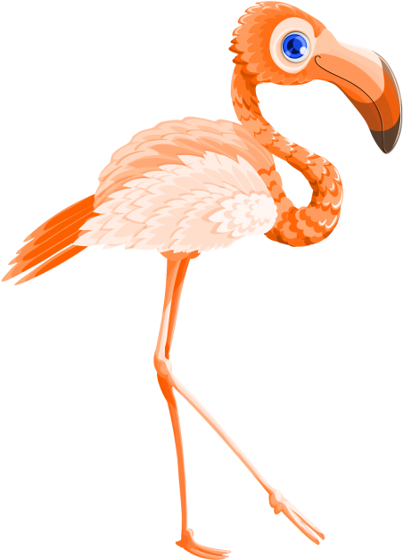 Flamingo Bird Vector Png Transparent Image - Valentines Day Flamingo (500x680)