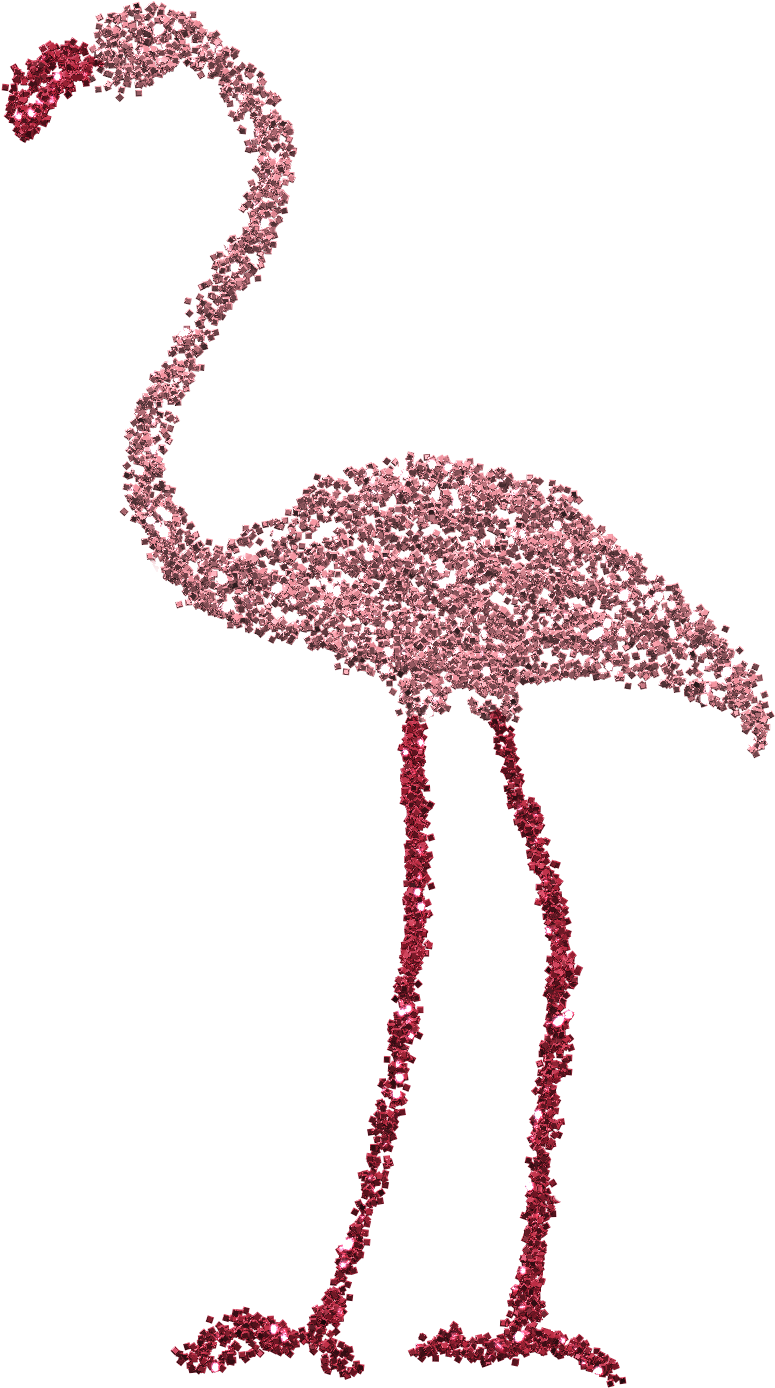 Lucy & I Spent The Afternoon "glittering" Pink Flamingos - Glitter Flamingo (1500x1500)
