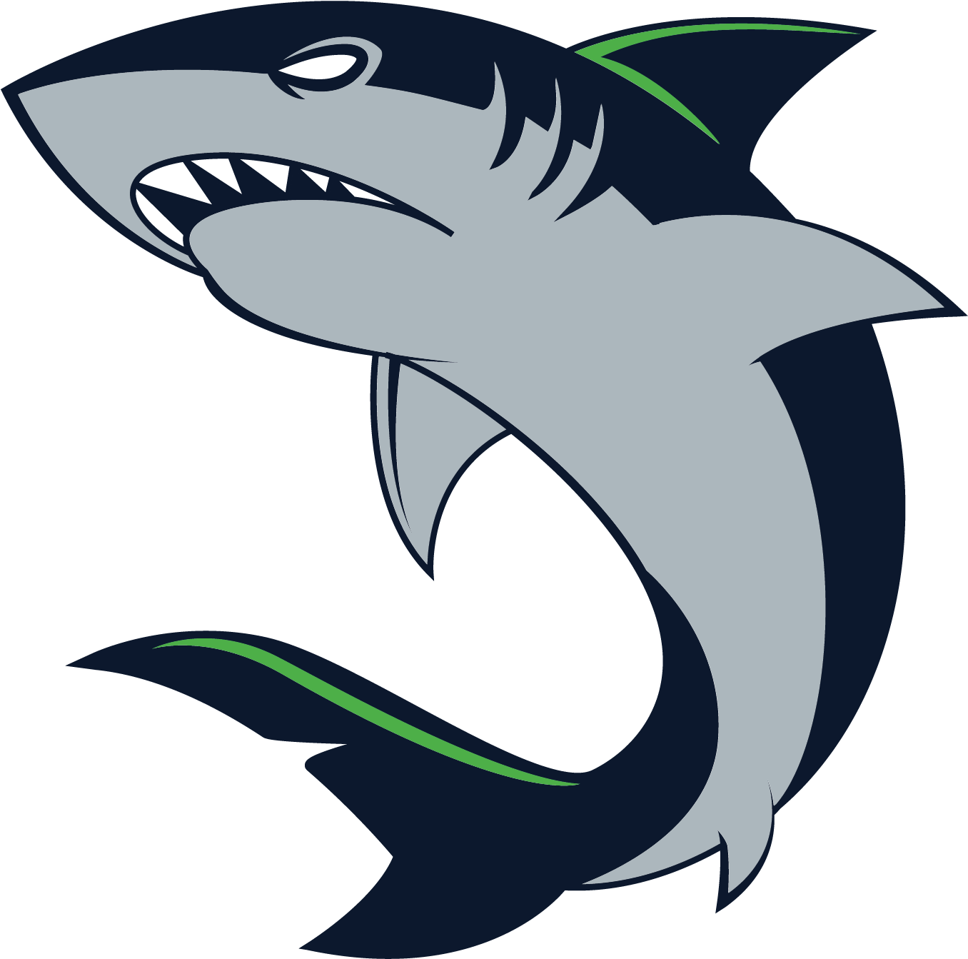 Great White Shark Drawing Clip Art - Shark Head Vector Black (1470x1470)