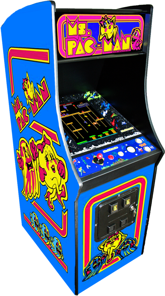 Multigame Ms Pacman Galaga Pac Man 60 Classic 80's - Ms Pacman Arcade Machine (577x1024)