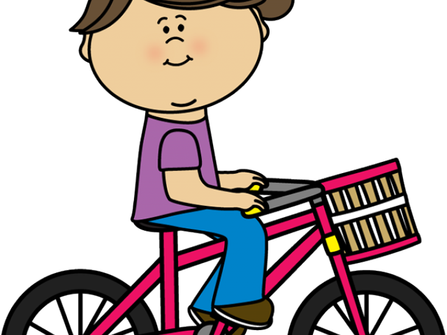 Cycling Clipart - Girl On Bike Clipart (640x480)