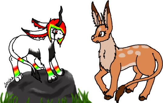 Seria And Fawn Meet By Beany123 - Art (537x341)