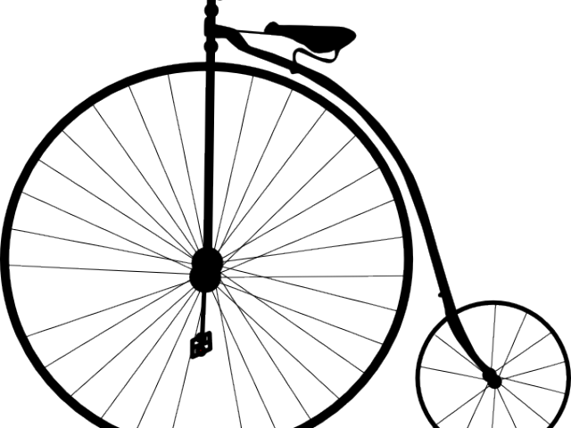 Cycling Clipart Old Fashioned - Old Bicycle (640x480)