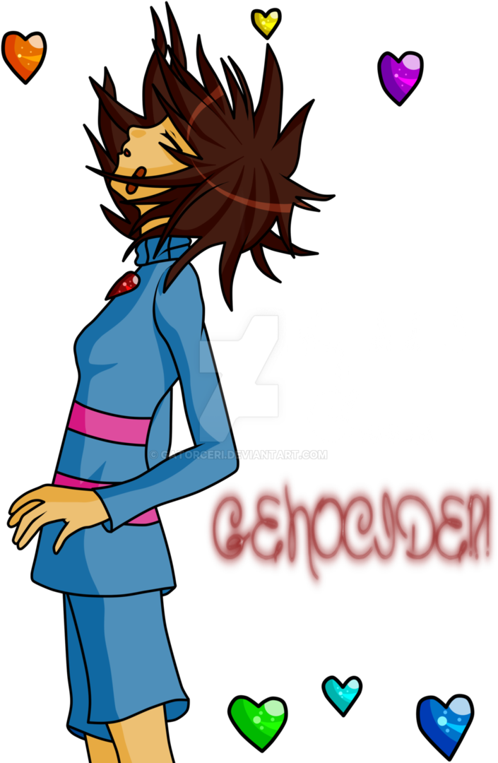 Undertale Frisk/chara Genocide - Undertale Frisk And Chara Base (734x1087)