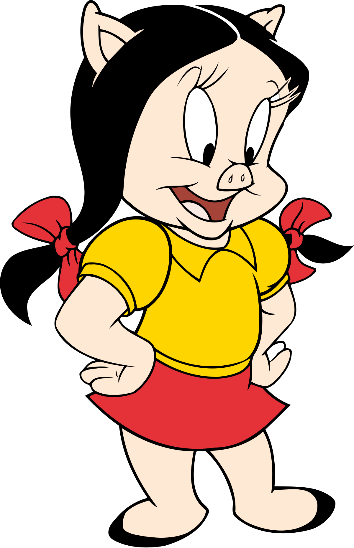 Porky Pig Clipart - Petunia Pig Looney Tunes (1200x1860)