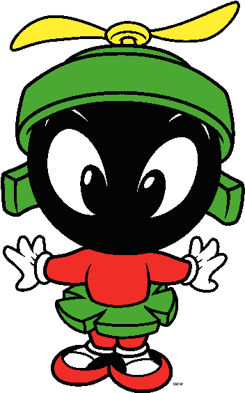 Baby Looney Tunes Clip Art Cartoon Clip Art - Baby Marvin The Martian (362x570)