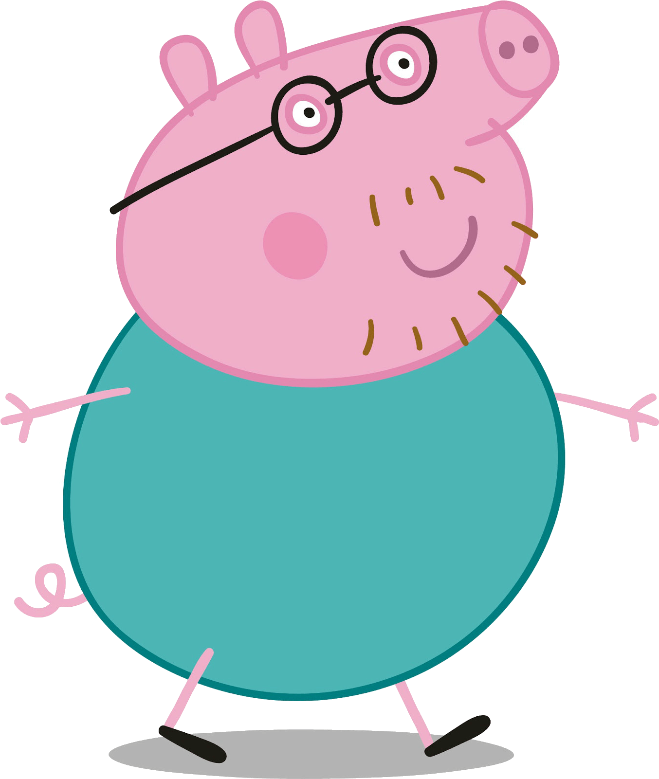 Papa Cerdito Peppa Pig Figuras - Papa De Peppa Pig (400x400)