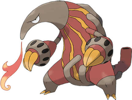 Official Artwork And Concept Art For Pokemon Black - Pokemon Heatmor (431x431)