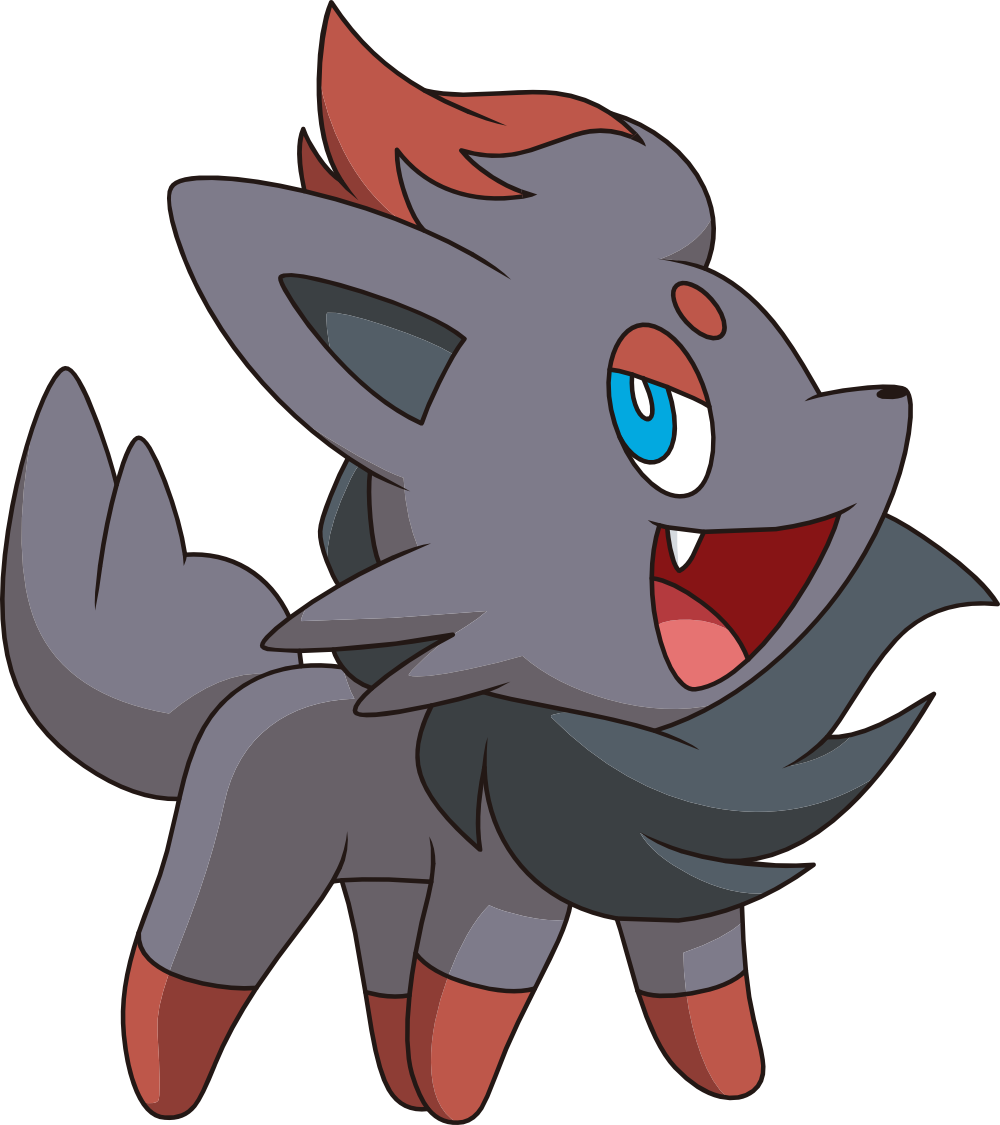 Zorua Pokémon Black And - Transparent Pokemon (1000x1125)