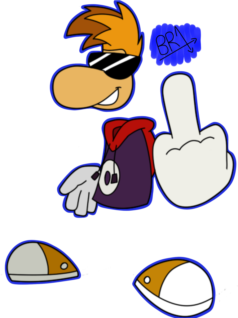 Rayman Fuck You By Brunoxable - Drawing (1024x1024)