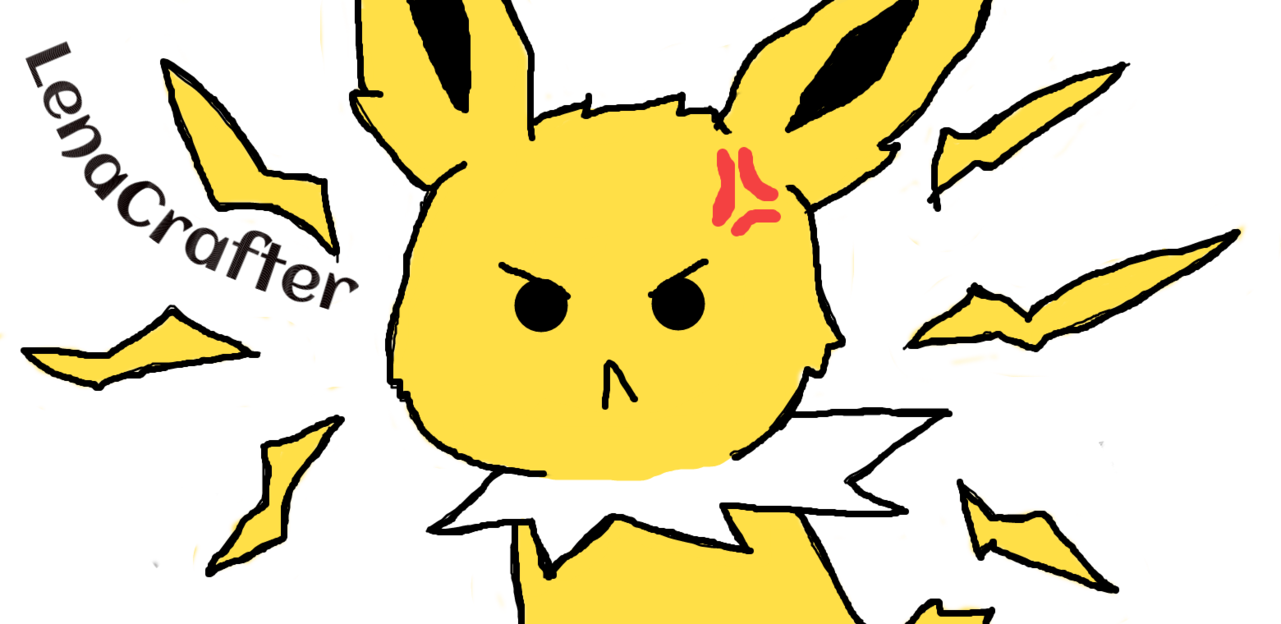 Annoyed Jolteon By Lenacrafter - Cartoon (1281x624)