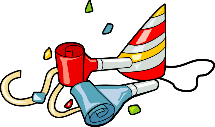 Cliparts Birthday Party Clip Art Library - Party Decorations Clip Art (732x434)