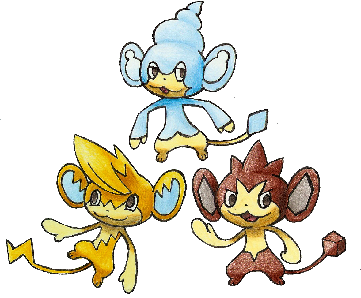 Pokemon Black And White Panpour - All Monkey Pokemon (1201x1051)