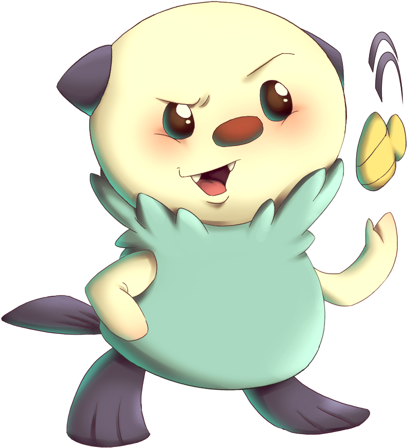 Pokemon Black And White Oshawott Team Using - Oshawott Art Gif (800x885)