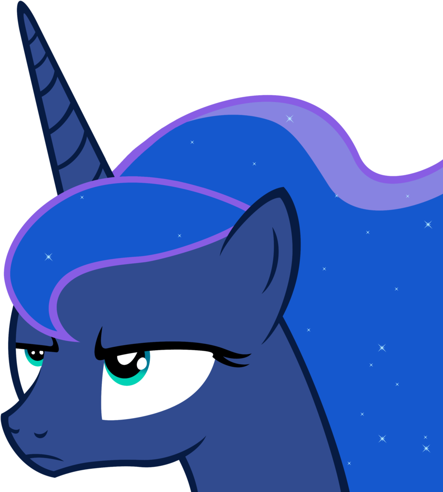 Accessory-less Edit, Alicorn, Annoyed, Artist - Princess Luna Not Amused (974x1024)
