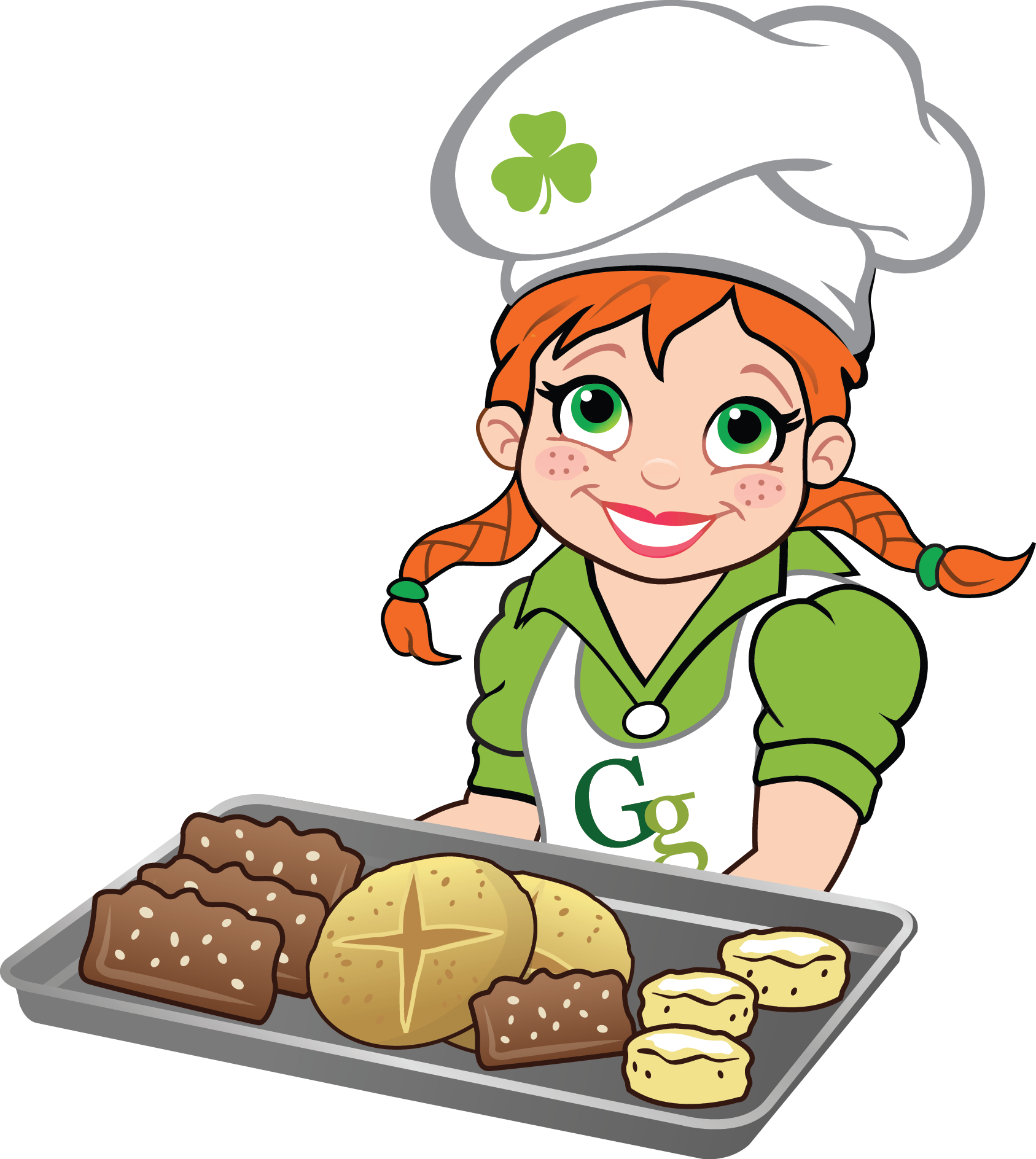 While The Gaelic Girl Line Currently Offers Three Bread - Cartoon (1687x1887)