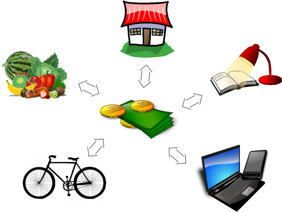 Money Is An Invention Which Facilitates The Exchange - Laptop Clip Art (600x463)