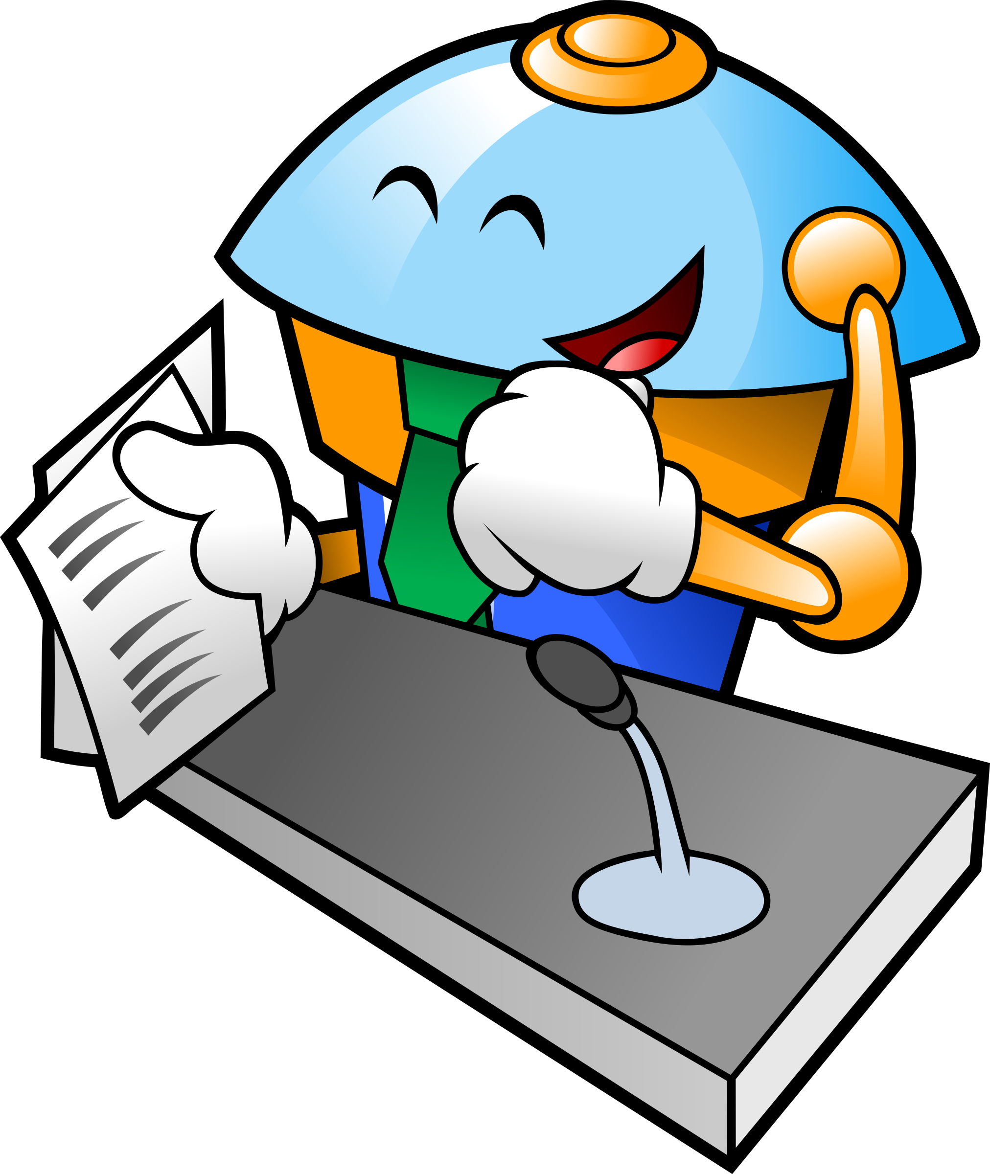 Example Image - Reading Robots Clipart (674x800)