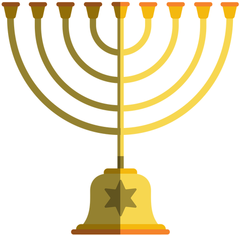 Hanukkah Menorah Candlestick Transparent Png - Vela Judia Png (512x512)