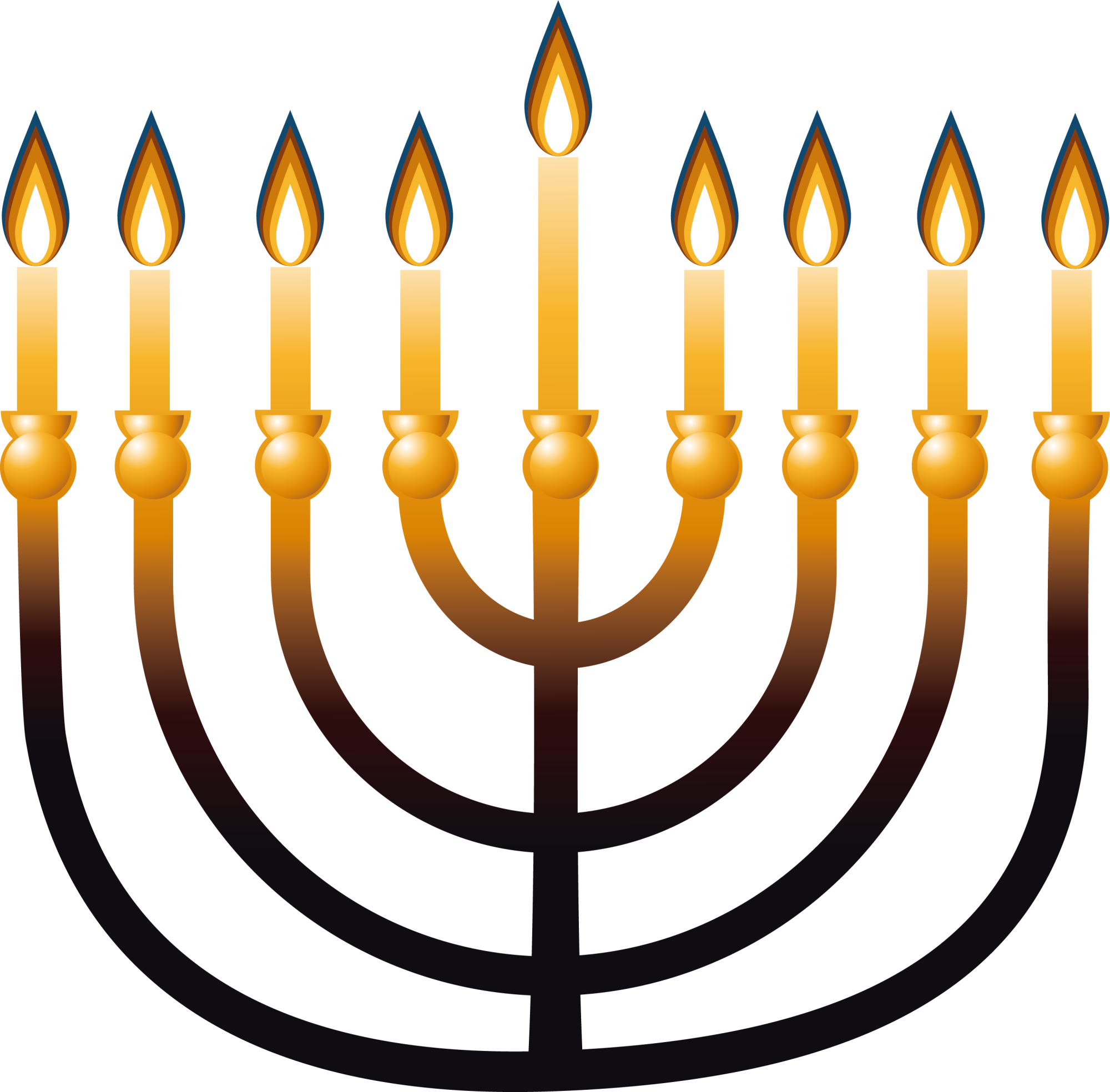Menorah Jewish People Candle Illustration - Clip Art (2000x1968)