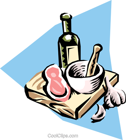 Mortar & Pestle Royalty Free Vector Clip Art Illustration - Real Estate (434x480)