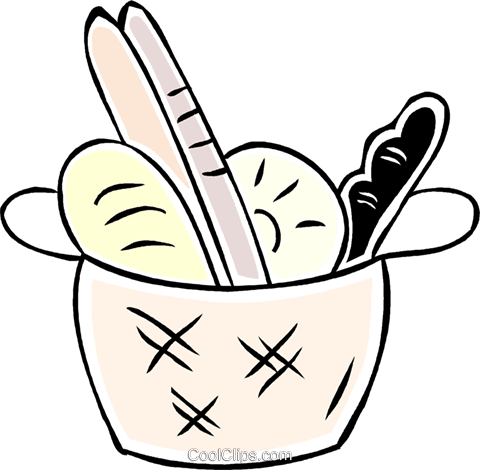 Basket Of Baked Goods Royalty Free Vector Clip Art - Cesta De Pão Vetor Png (480x470)