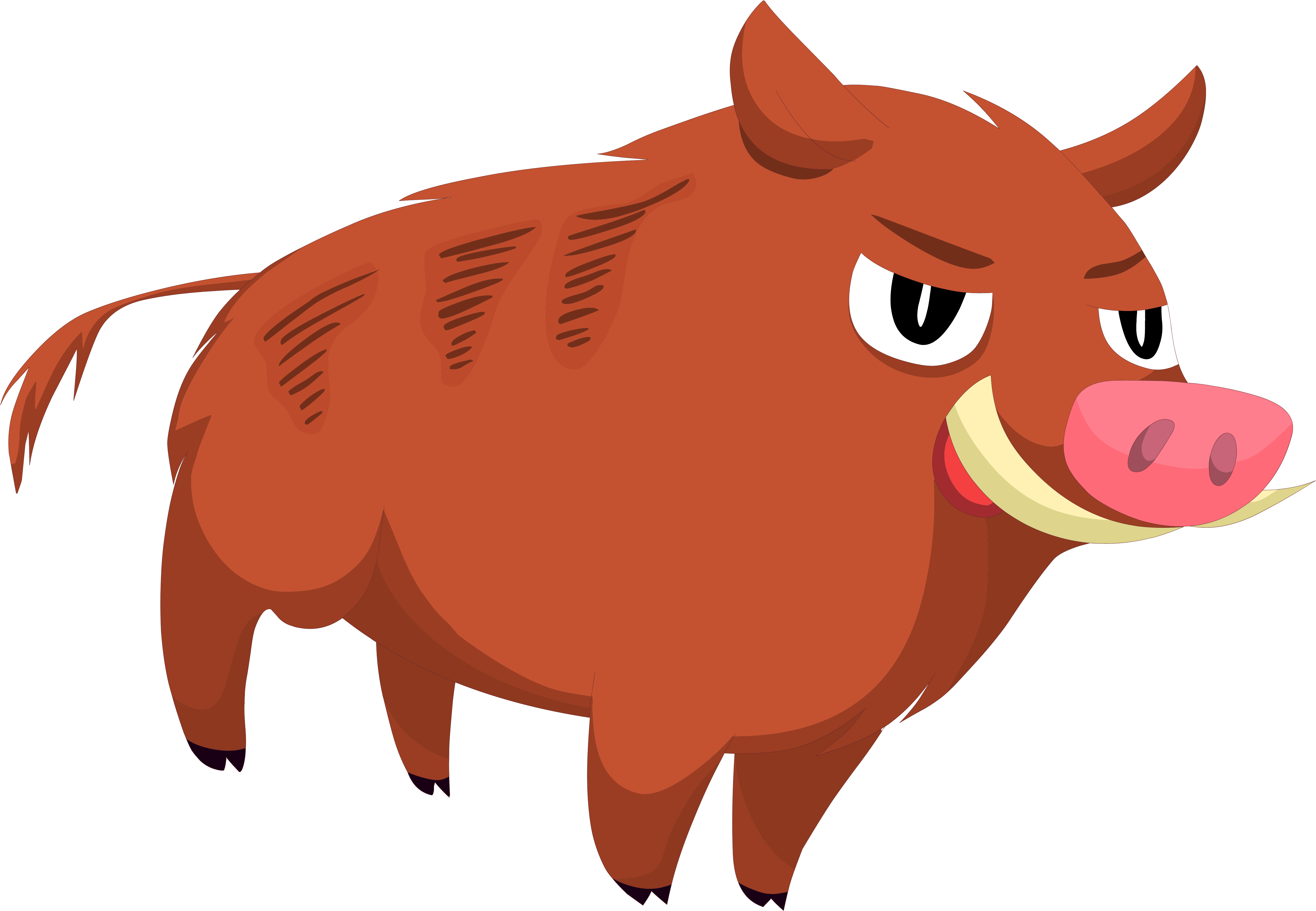Domestic Pig Clip Art - Jabalí Vector (5449x3699)