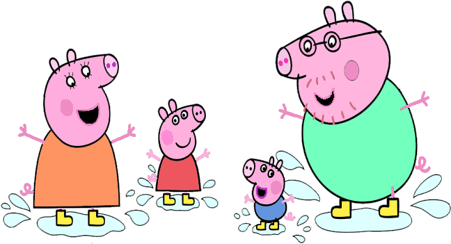 Peppa Pig Clip Art Images - Peppa Pig Colouring Pages (650x369)