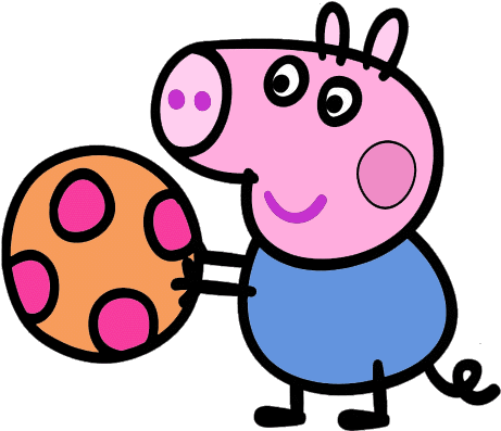 Pig Clipart - Peppa Pig Colouring Pages (460x411)