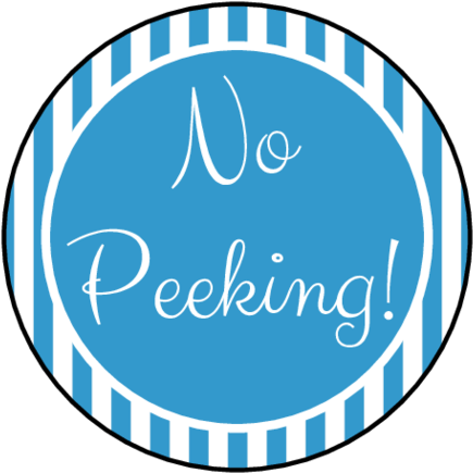Ol2088 - 1 - 5" Circle - "no Peeking - Etiquetas Redondas De Barcelona (500x500)