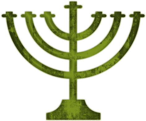 Green Grunge Clipart Icon Culture Menorah La Menorá - Judaism Symbol (512x512)