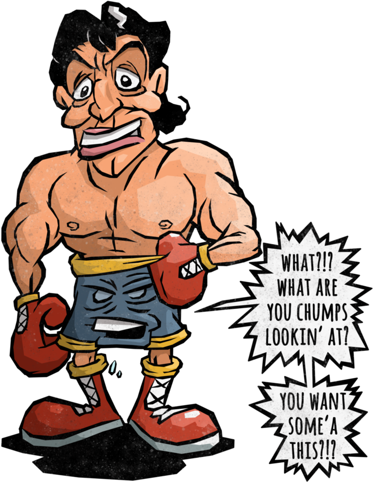 No Hitting Below The Belt By Toonreel001 - Cartoon (802x996)