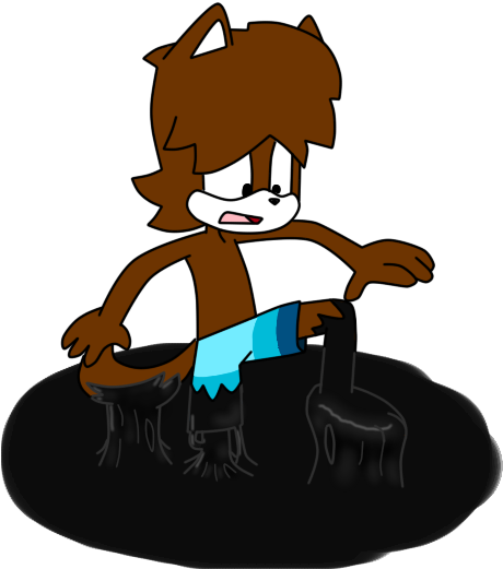 Goopy Stuck By Jorgethewolf - Cartoon (498x720)