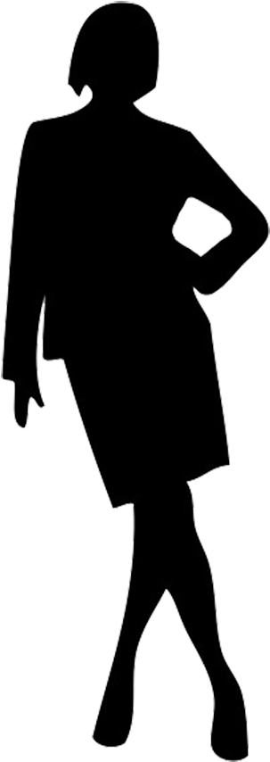 Business Female Silhouette - 女人 矢量 (340x886)