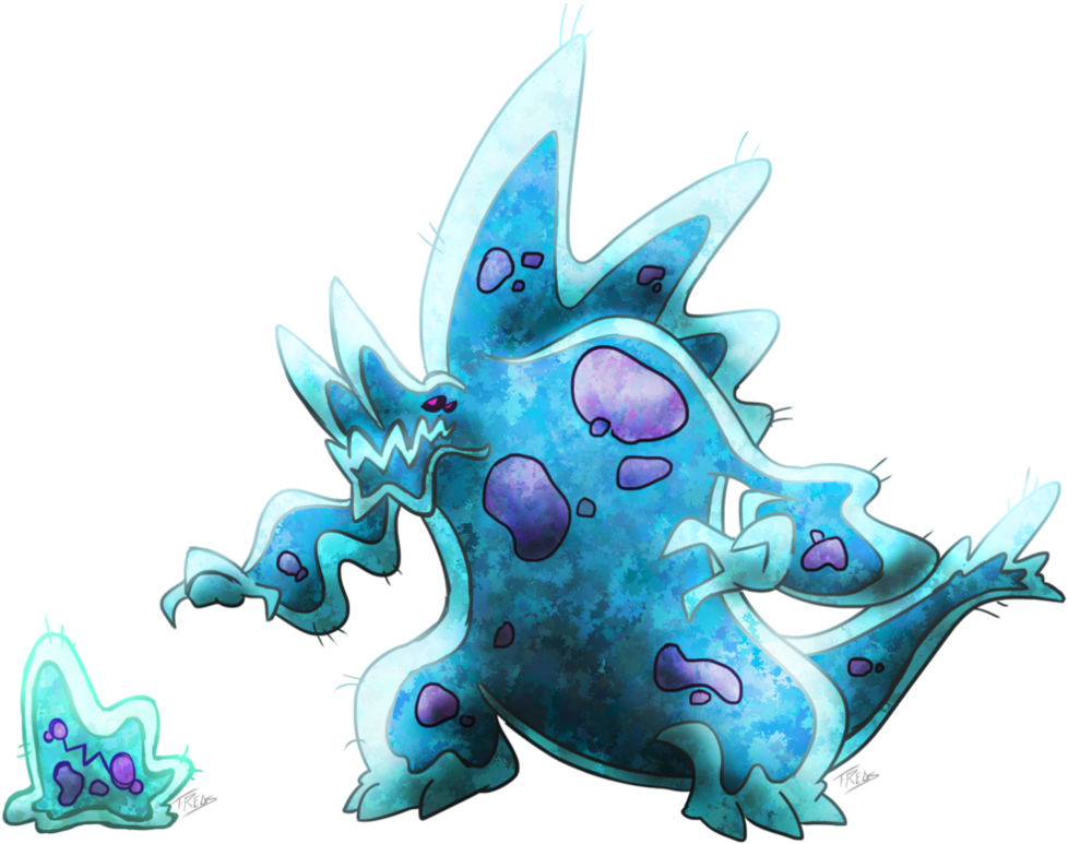 Amoeba Kaiju Fakemon By T-reqs - Kaiju Fakemon (1018x785)