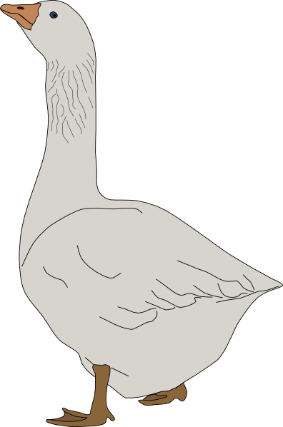 Goose Clip Art At Clker Com Vector Clip Art Online - Goose Clipart For Kids (396x598)