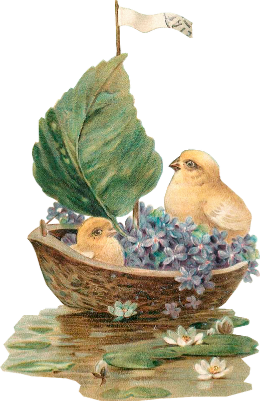 Http - //1 - Bp - Blogspot - Com/-iqfkzutp5lq/t4f2 - Paper Moon Media Victorian Easter Chicks And Eggs Collage (519x800)