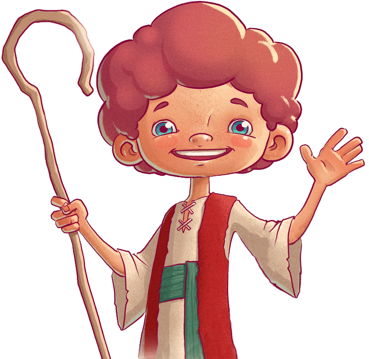 Shepherds Treasure - Boy Clipart Shepherd Boy Cartoon (745x731)